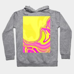 1980s preppy abstract colorful pink yellow swirls Hoodie